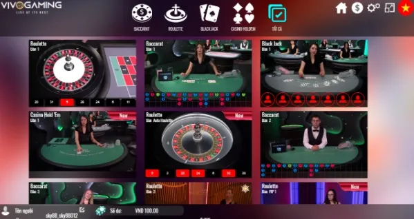 Sòng bài trực tuyến casino hấp dẫn tại Sky88